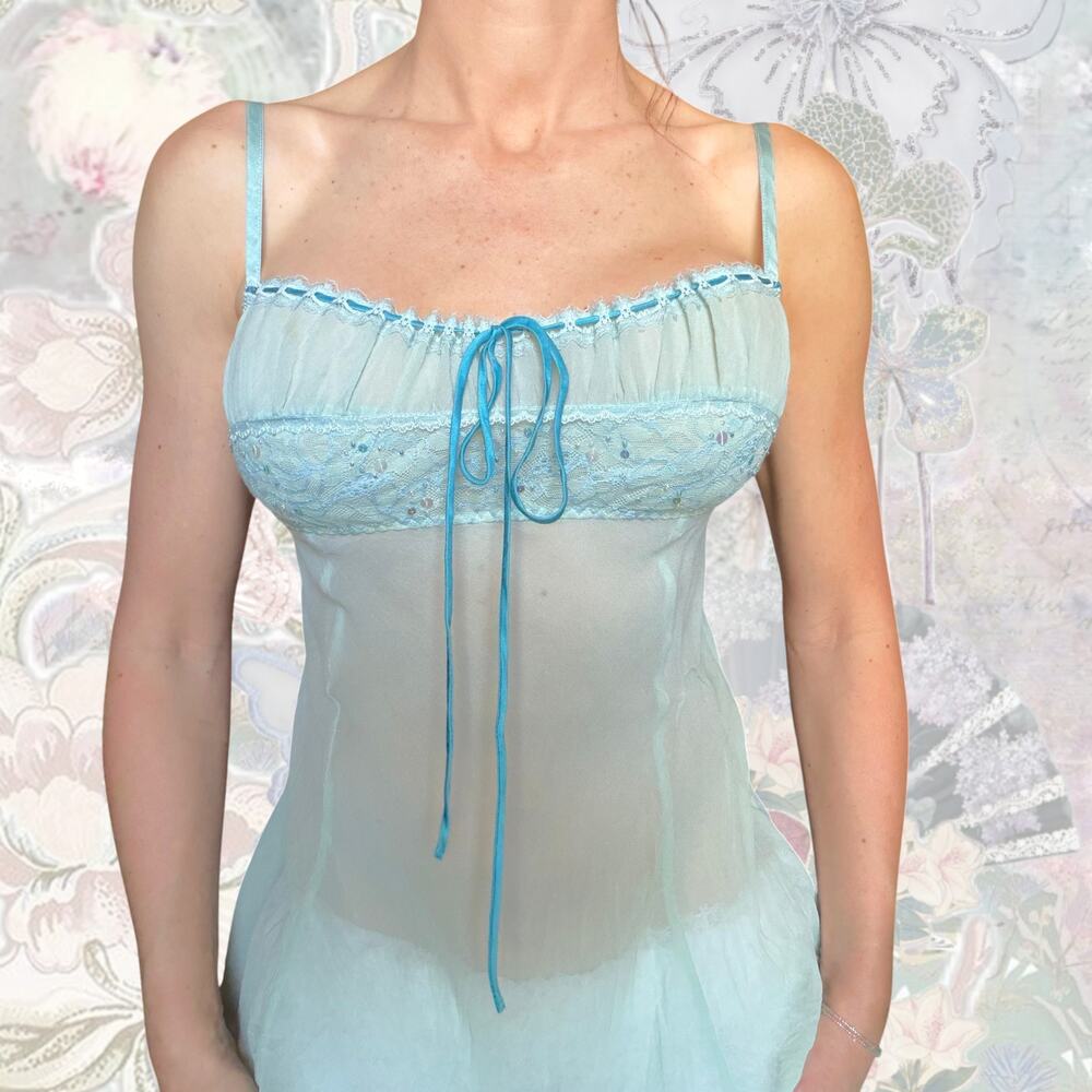 💙 ICONIC Y2K Victoria's Secret Silk Chiffon Cami 💙